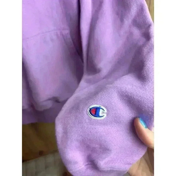 Champion Reverse Weave Hoodie Lilac Purple Women's Size S - Picture 3 of 8
